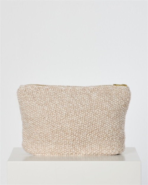 GAI + LISVA STINE ALPACA PURSE DUST POWDER/ECRU